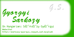 gyorgyi sarkozy business card